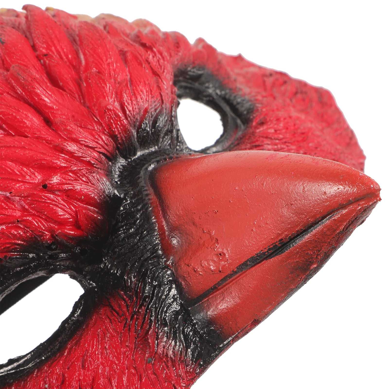 

1 Pc Red Bird Head Mask Pu Foam Lightweight Portable Comfortable Party Decor Face Mask Animal Costume Accessory
