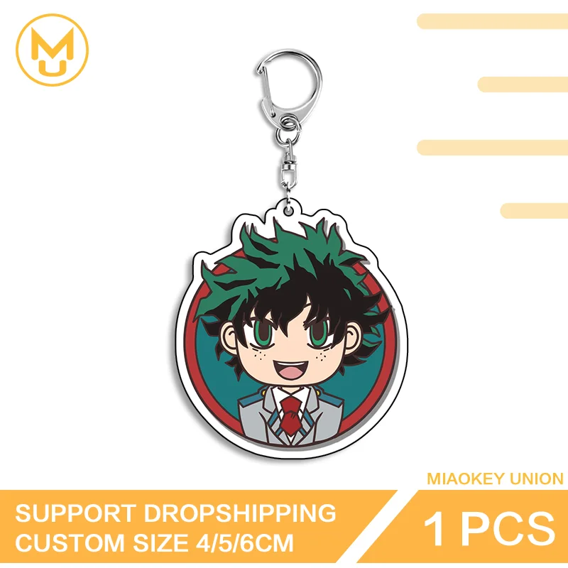 Izuku Midoriya Kawaii Double Sided Acrylic Keyring Exclusive Design Personality Enchanting Fashion Unique Key Holder Accessory