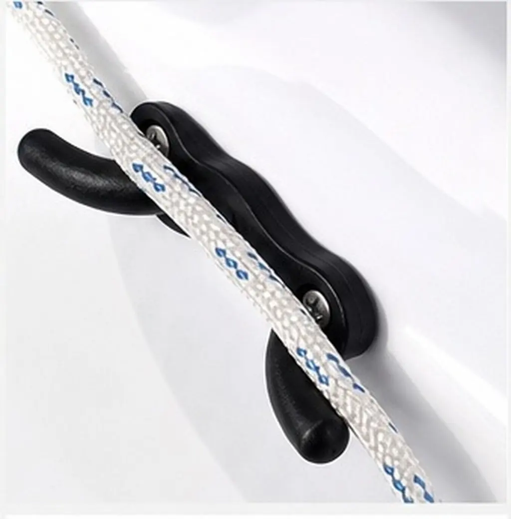2Pcs Flagpole Cleat Hook Premium Nylon Flag Pole Hook Rope Cleat for Outdoor Flagpoles Boats Awnings Tarps Wind Resistant Easy