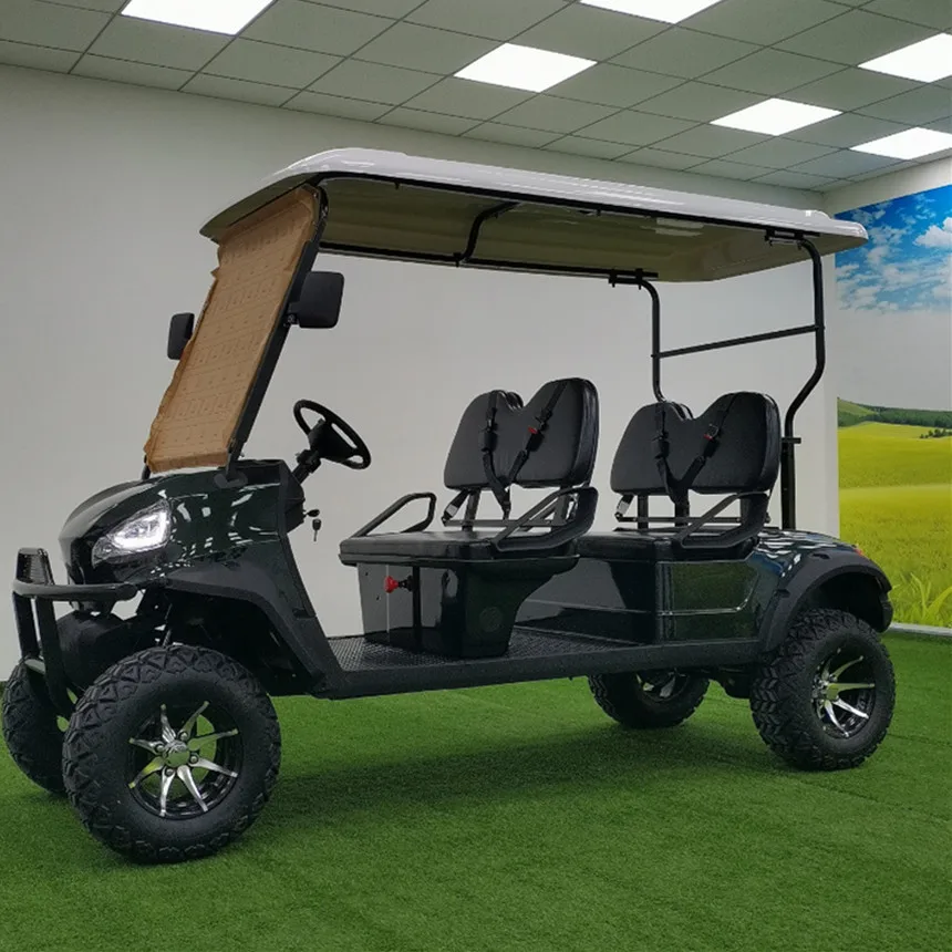 Latest Design Resort Hotel Park 6/8/10/12-Seater Sightseeing Bus Club Car Hunting Off-Road Vehicle 48/60/72V Electric Golf Cart