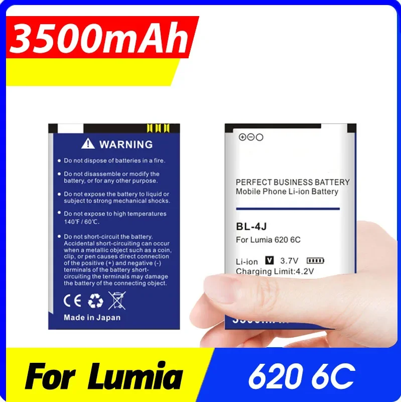 3500mAh BL-4J BL4J Li-ion Phone for Nokia Lumia 620 Battery C6 C6-00 Bateria Touch 3G C600