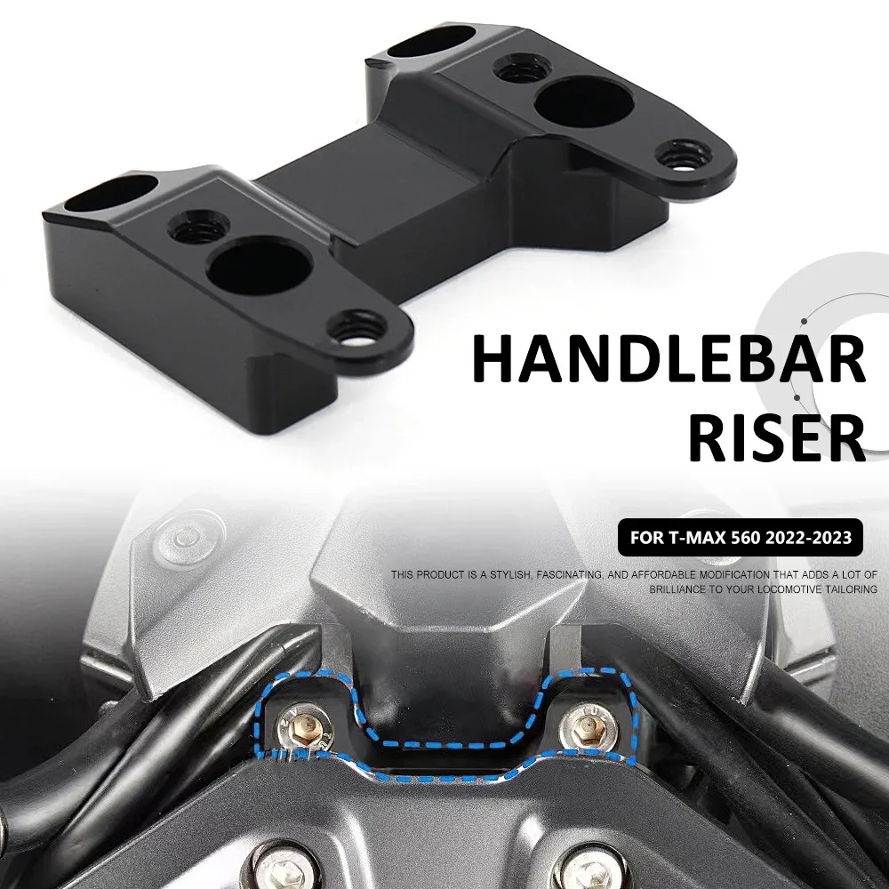 Handlebar Risers Up 20mm Motorcycle Clamp Mount Handle Bar Riser Move Back For YAMAHA TMAX T-MAX 560 T-MAX560 TMAX560 2022 2023