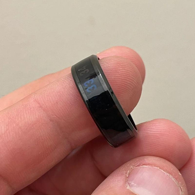 Titanium Steel Body Temperature Ring Fashion Mood Feeling Intelligent Real-Time Temperature Test Finger Ring Smart Jewelry 2026