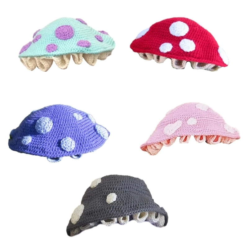 

Fun Mushroom Hat Halloween Party Holiday Hat Women Winter Knitted Hats Dropshipping