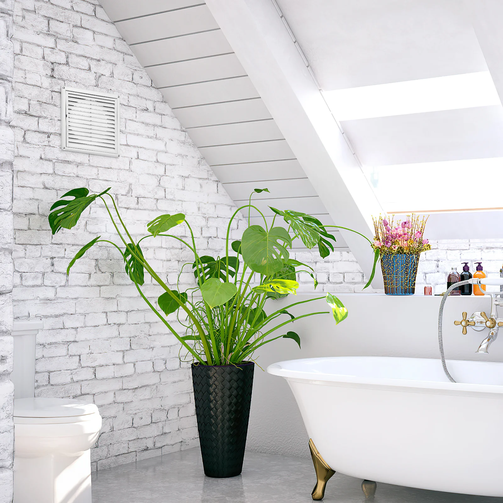 1 قطعة شبكة مكافحة البعوض تنفيس الهواء البلاستيك غطاء شواية تهوية الهواء مع شاشة مدمجة للحمام المثبت على سقف الحائط