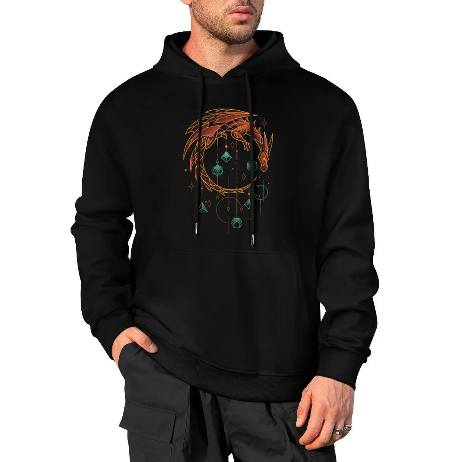 Draconic Dice keeper - Roleplayer Gamer Pullover Hoodie anime clothing men's clothes autumn new products graphic hoodies