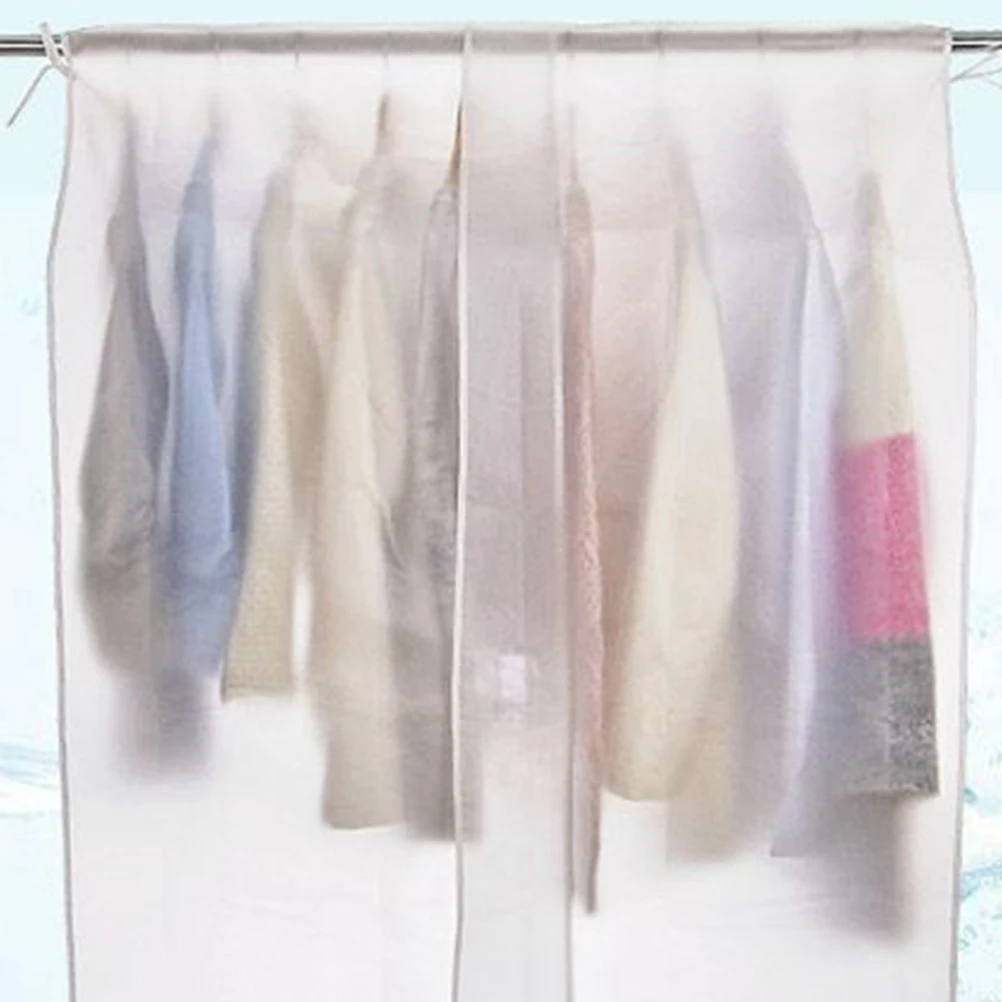 

Foldable Garment Bags PEVA Dust Cover Wardrobe Clothes Hanging Reusable Clothing Protect Suits Shirts Dress Jackets