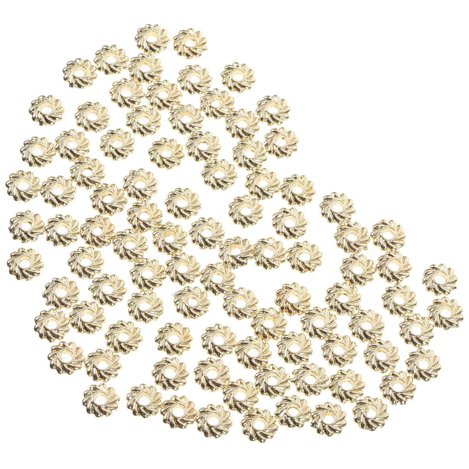 

100pcs Spacer Beads 5mm Silver for Bracelets Jewelry Making Craft Supplies Durable Lightweight Hole Easy Hanging Accessories