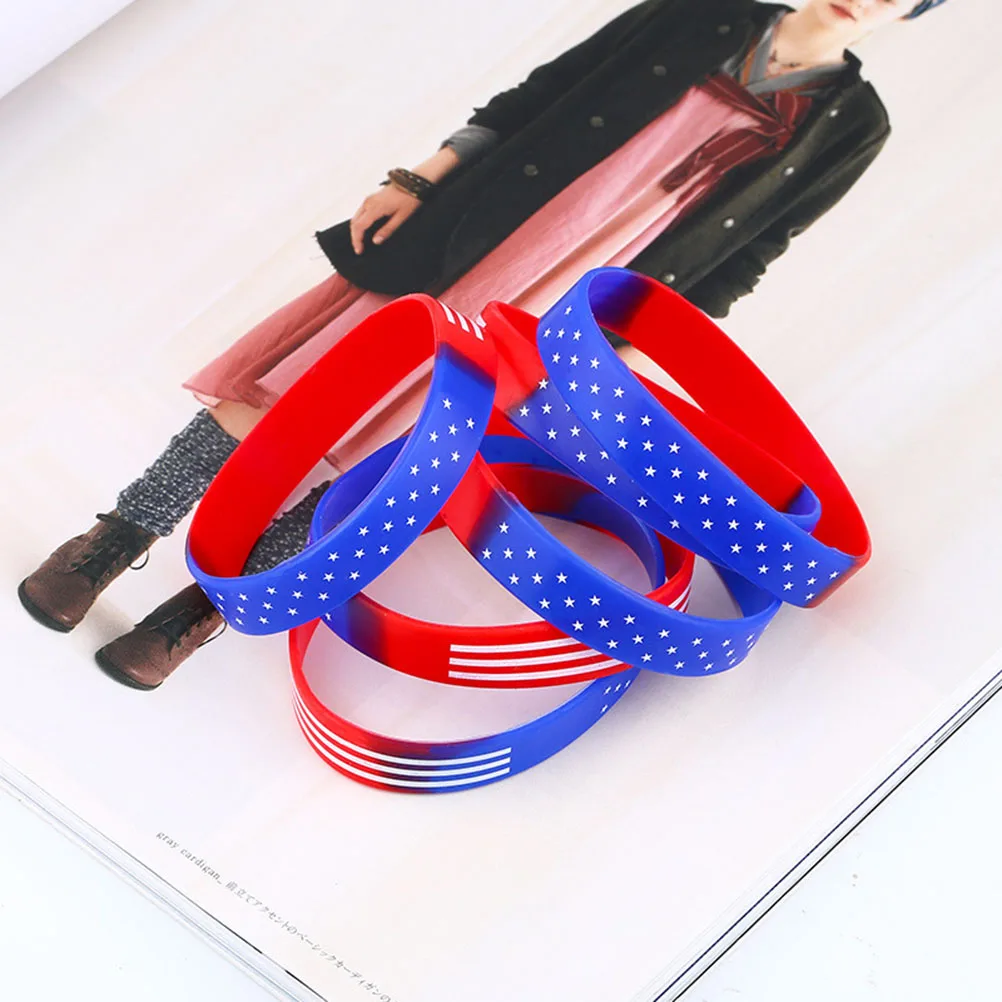 

20 Pcs Star Bracelet Personality Wrist Band Silicone Secure Wristbands Trend Sports