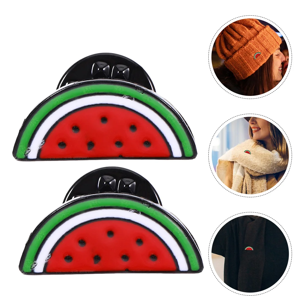 

3Pcs Watermelon Brooch Cute Fruits Lightweight Cartoon Creative Jewelry Women Backpack Decoration Valentines Day