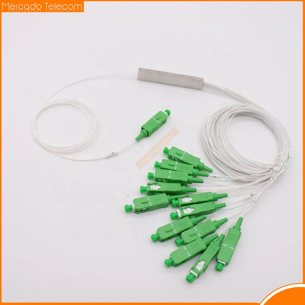 

Free Shipping 5-10pcs/lot Fiber Optical PLC Splitter 1X12 SC/APC SM 0.9mm G657A1 PVC 1m FTTH 1:12 PLC Splitter