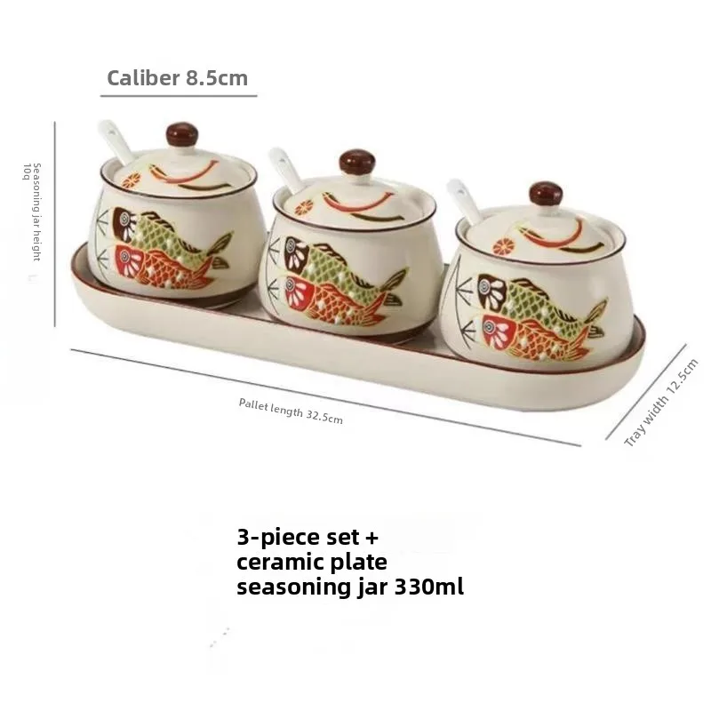 Tarro vintage de cerdo con cuchara, sabor a pimienta de Sichuan, contenedor de almacenamiento de cocina chino, para uso doméstico en el refrigerador.