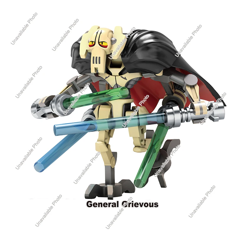 Hot Toys TV6111 TV6112 New Star Wars Building Blocks General Grievous IG-100 MagnaGuard Battle Droid Bricks Mini Doll Figure Toy