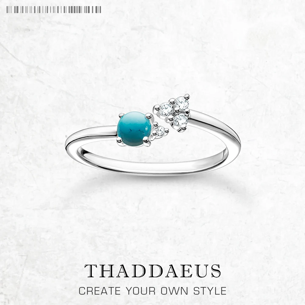 

Ring Arrow Blue,Europe Fine Jewerly For Women,2023 Spring Trendy Ocean Spirit Gift In 925 Sterling Silver