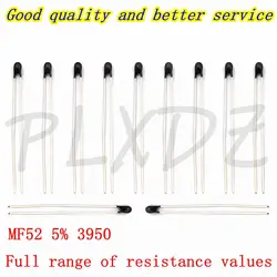 50PCS NTC-MF52AT NTC Thermistor MF52 Thermal Resistor B 3950 5% 1K 1.5K 2K 2.2K 3K 4.7K 5K 10K 15K 20K 30K 40K 47K 50K 100K ohm