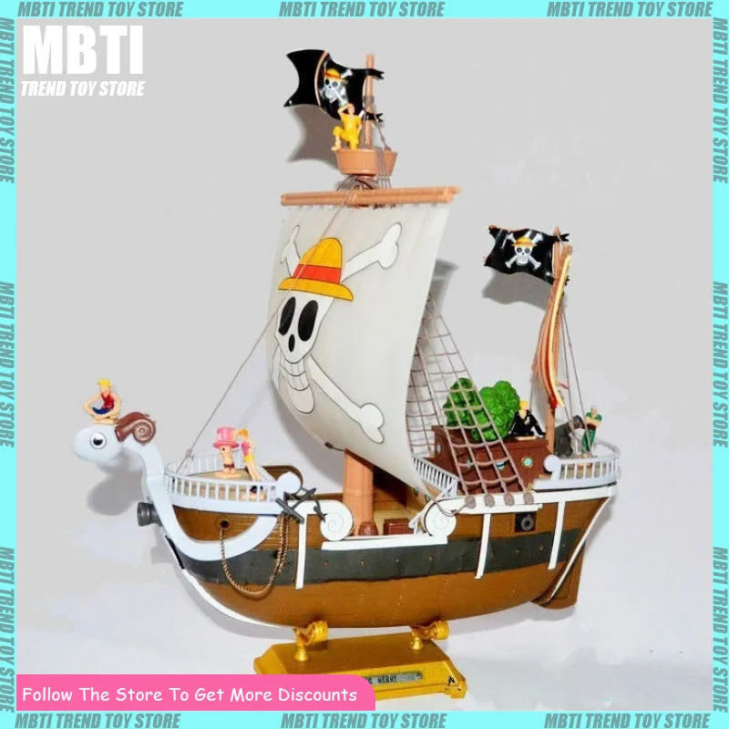 

Цельный золотой веселый игрушечный корабль, фигурки Луффи, подарки для мальчиков, Wanli Sunshine, корабль Meili, номер, коллекционный предмет для дисплея