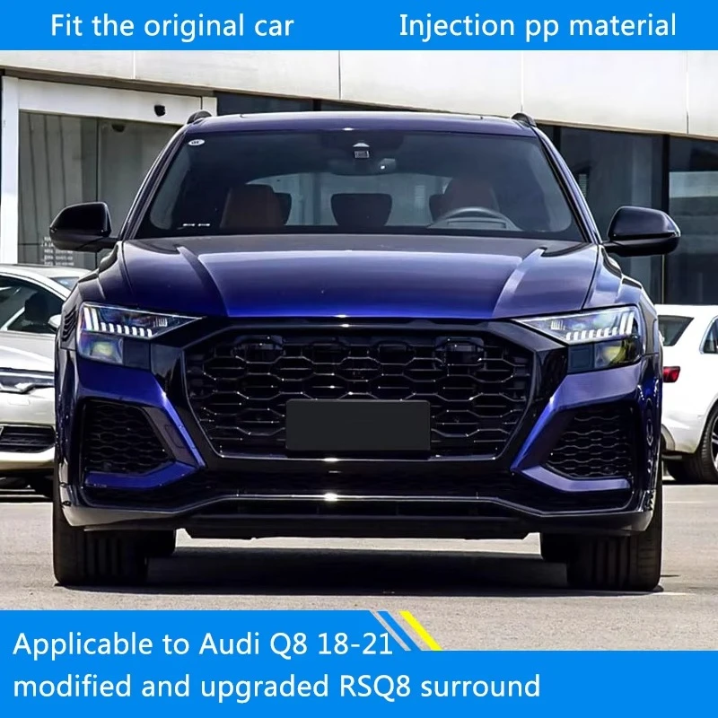 Hot-selling PP Material Front Bumper Rear Bumper Middle Grid Body Kit forAudi Q8 Modified RSQ8 Large Surround