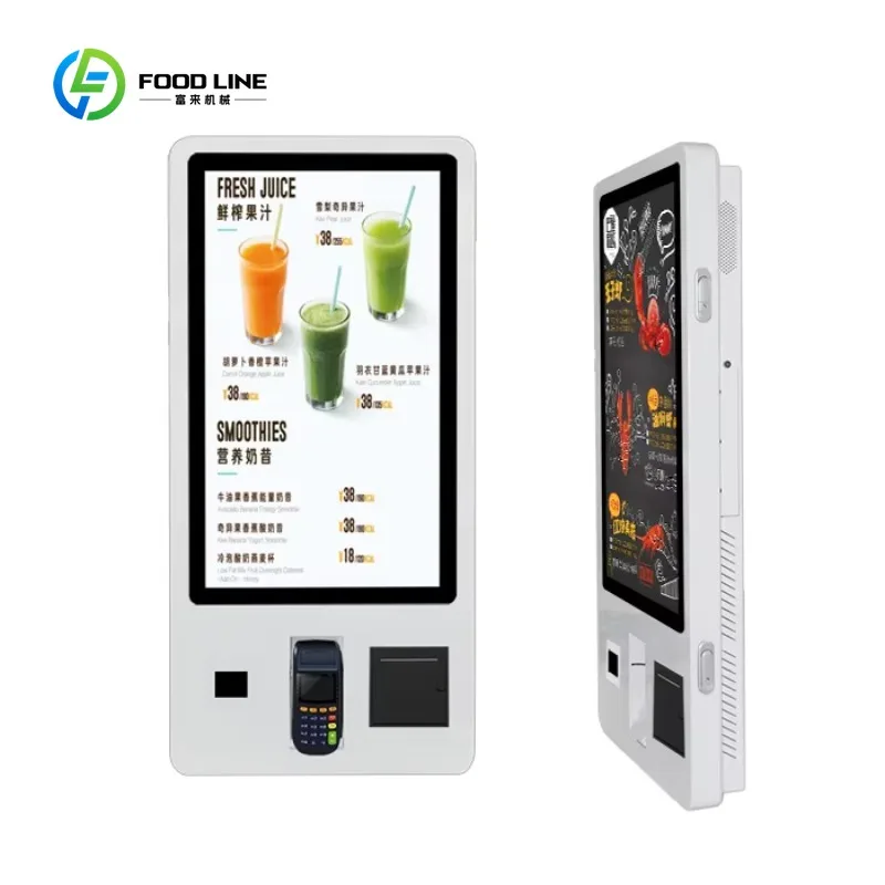 Customized 24/32 Inch Wall Mount Self Cash Android Bill Acceptor Payment Kiosk Terminal Printer Touchscreen