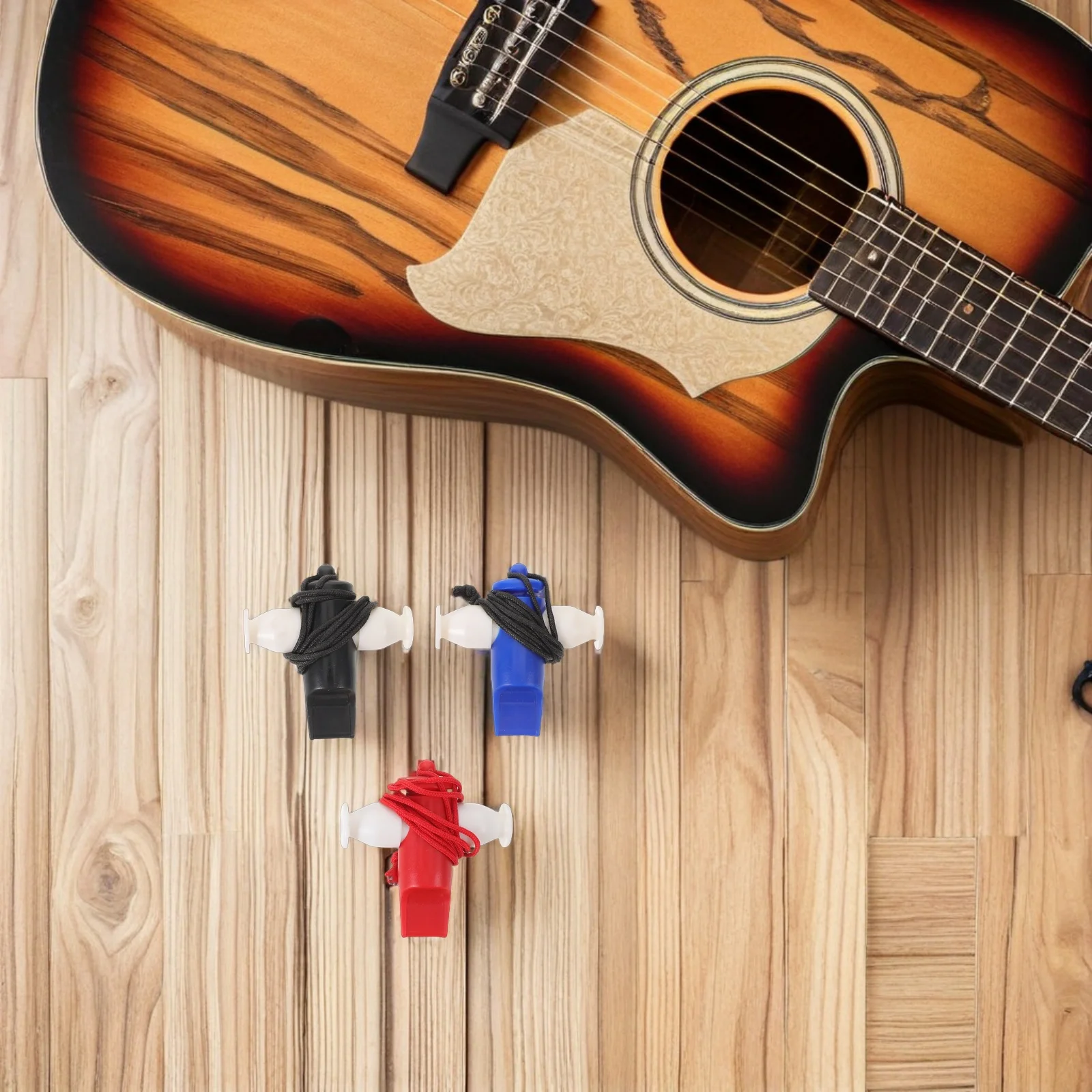 

3Pcs Orff Samba Whistles Plastic Musical Instruments Clear Sound Lightweight Portable Party Birthday Favors Educational Whistles