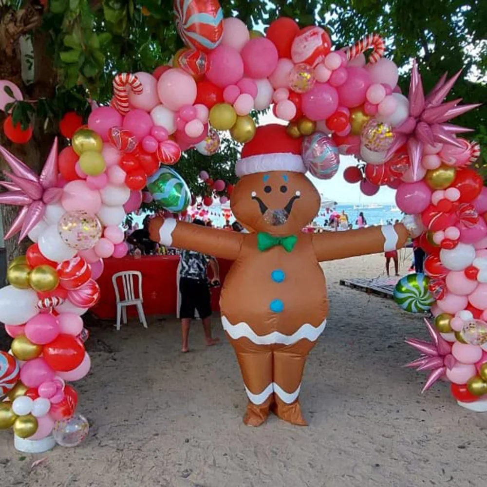 Weihnachten Schneemann Lebkuchenmann Cosplay Aufblasbarer Anzug Weihnachtsbaum Kostüm Weihnachten Mottoparty Rollenspiel Kostüm
