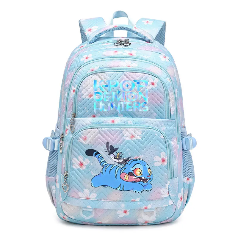 KPop Demon Hunters Backpack Cat Derpy Print Cartoon School Bag High Quality Large Capacity Boys Girls Student Leisure Backpacks