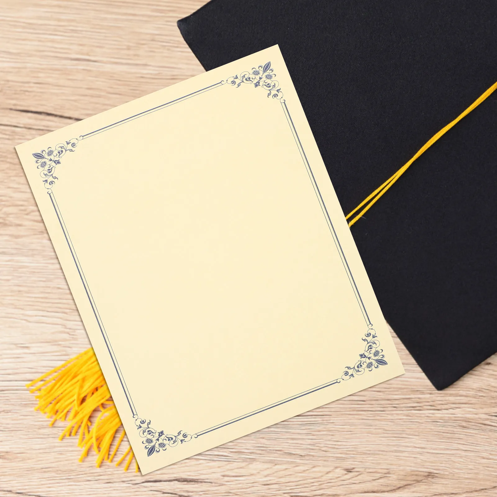 10Pcs Premium Blank Certificate Paper for Printing Diploma Award Graduation Authorization School Business Decorative Inner