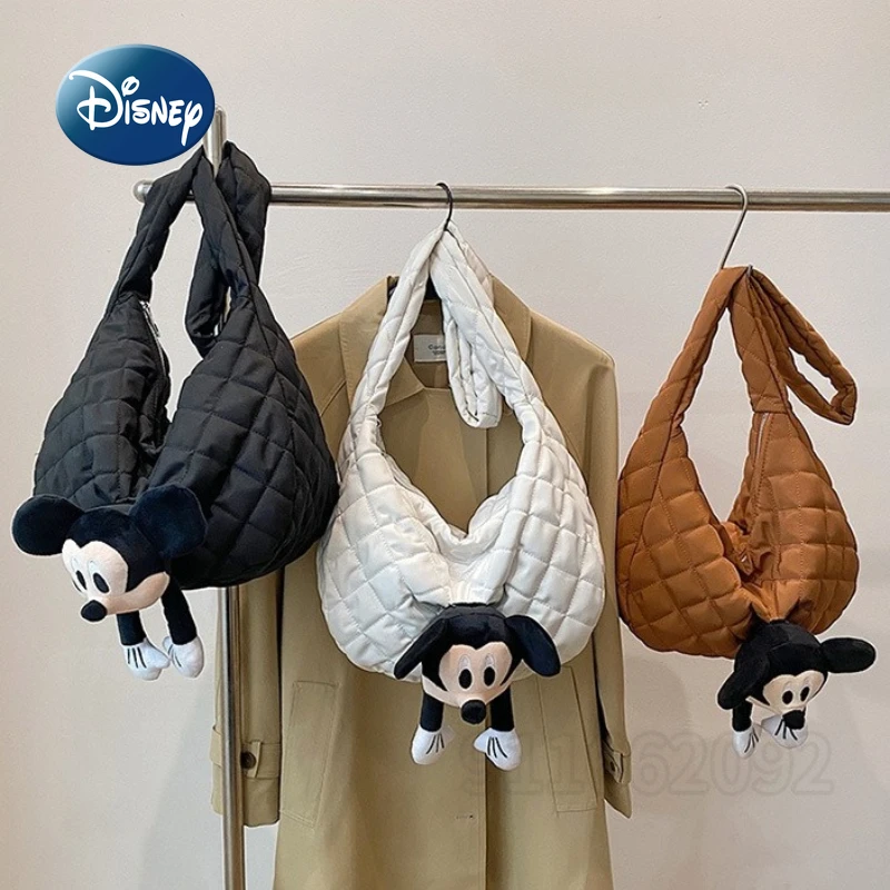 Disney Mickey New Women's Handbag Large Capacity Fashion Doll Women's Shoulder Bag Cartoon Doll Cute Casual Luxury Women's Bag