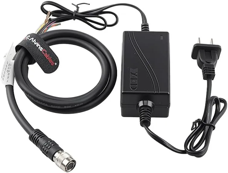 Industrial Camera I/O Cable HR10A-10P-12S Hirose 12Pin Female Power Adapter for Basler Hikvision Dahua Sony MindVision 12V 2A 1m