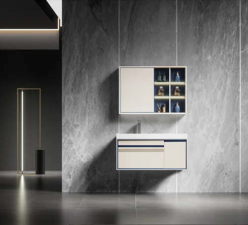 

Modern Design Bathroom Cabinet with Waterproof Toilet Vanities Ceramic Basin Sink