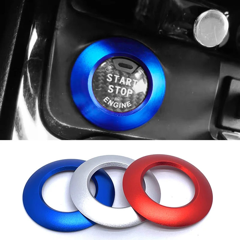 For Nissan Note Juke Leaf Sentra Versa Cube Navara Engine Start Button Trim Ring Upholstery Attached Personalized Color Ring