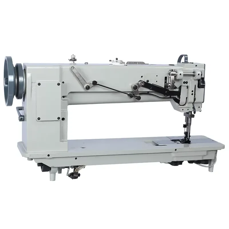 Double Needles Triple Feed Heavy Rotary Hook Sewing Machine for Tents Car Mat Seat Leather Bag