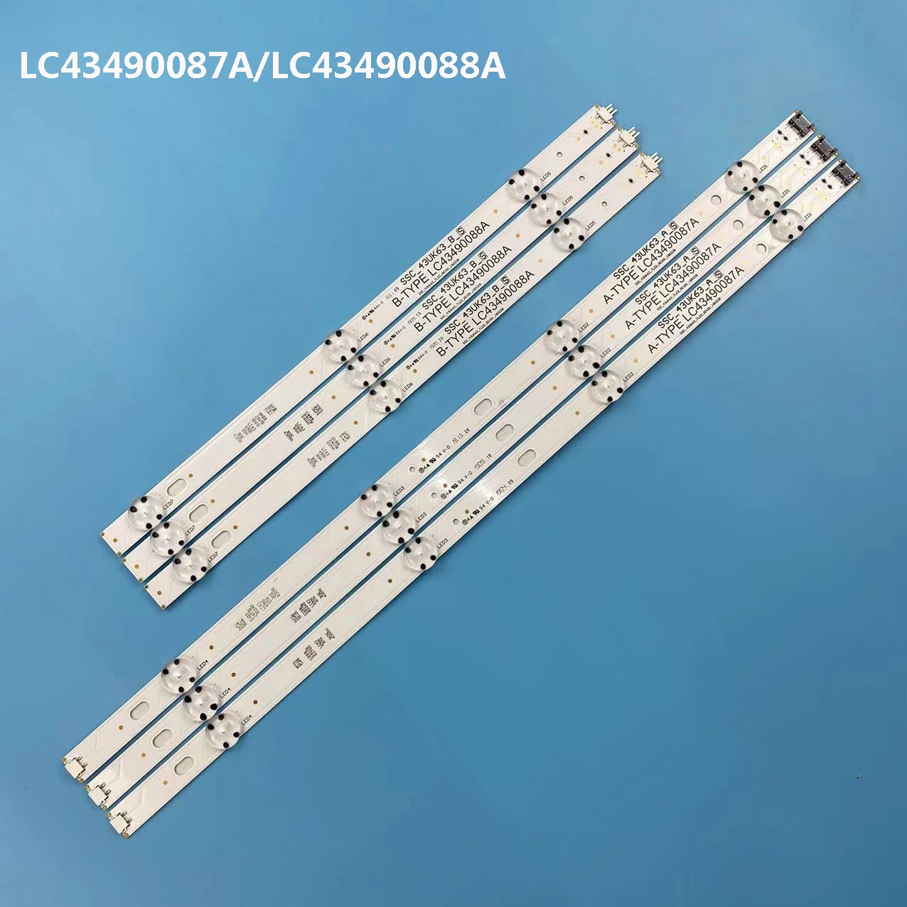 LED backlight strip for 43UJ6300 43UK6300PUE LC43490087A LC43490088A LC43490077A LC43490078A SSC_43UJ63_A 43UK6090PUA