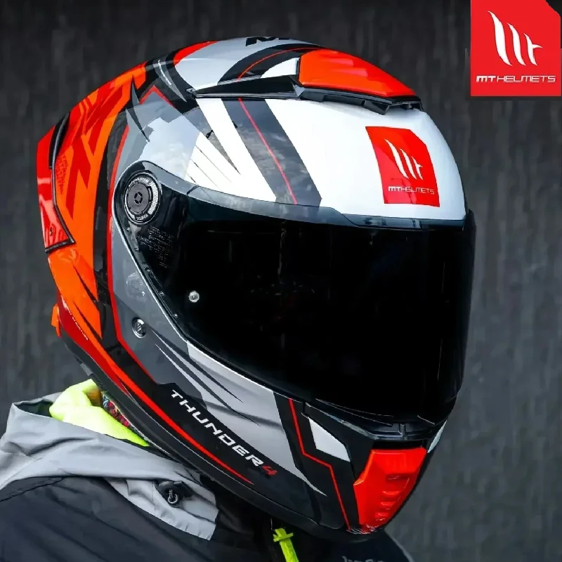 

Original MT Thunder 4 SV Motorcycle Helmet Full face Double lens helmet ECE DOT Certification Capacetes Cascos para moto