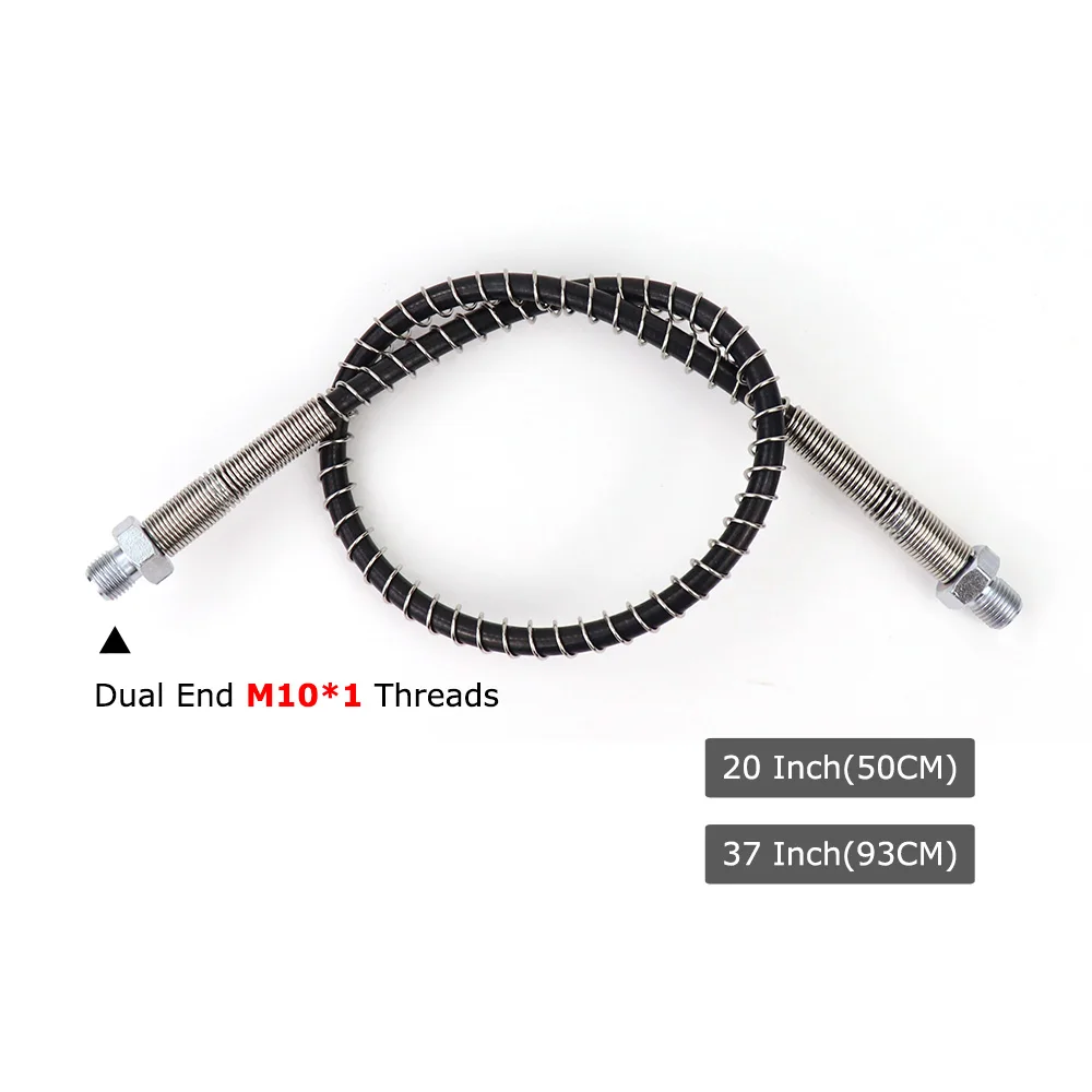 

High Pressure Hand Pump Remote Hose Line M10*1 HPA Filling Pneumatics Air Refilling Nylon SS Protector