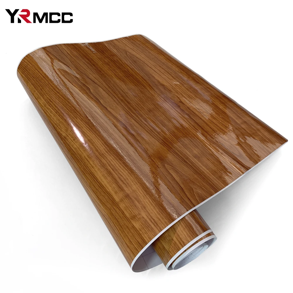 Wood Vinyl Wrap Film Car Stickers Self Adhesive Wooden Textured Grain Decorative Film for Cabinet Interior Furniture Vinyl Decal view 6