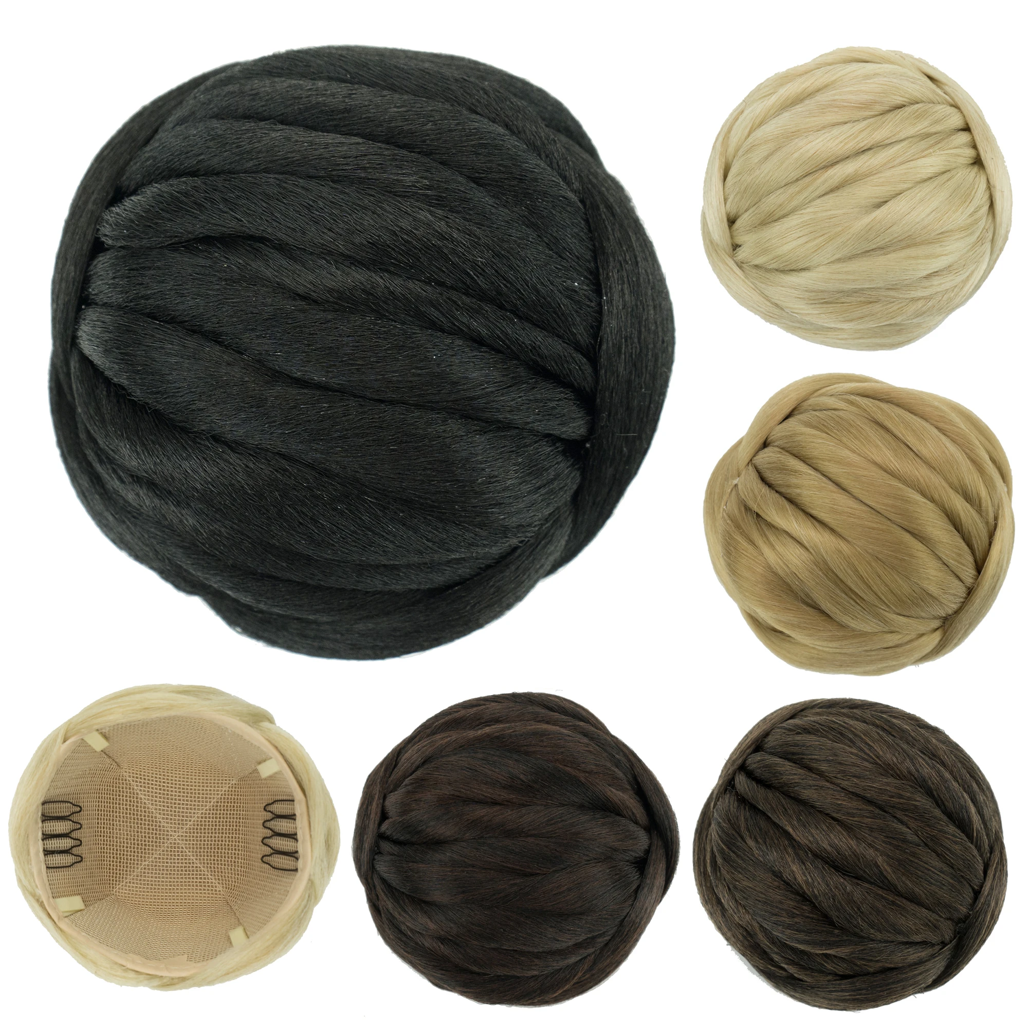 

Soowee Synthetic Hair Braided Chignon Dancer Hair Cover Donut Hairpieces Scrunchies Hair Buns Updo for Wedding Party