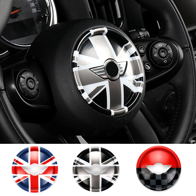 Union Jack Steering Wheel Center Case Cover Sticker Decal For MINI Cooper One S F55 F56 F60 Countryman Auto Styling Accessories