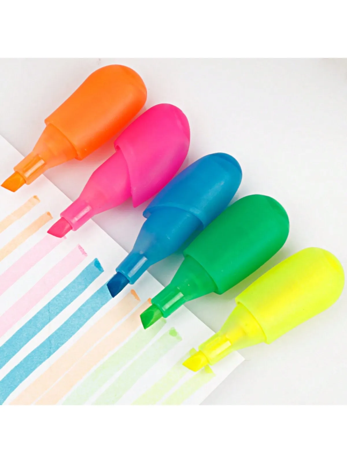 1 Piece Finger Shaped Five-Color Highlighter, Hand Shape Highlighter, Custom Letter Marker, Stationery Supplies