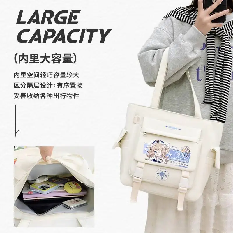 Genshin Impact Crossbody Walnut Handbag Yae Miko Pain Single Shoulder Albedo Tutoring Xiu Canvas Bag A