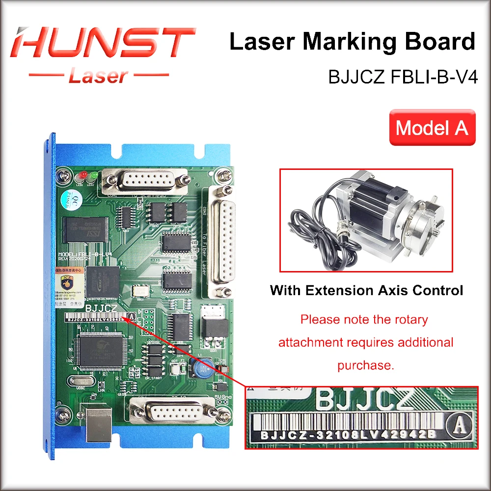 Hunst BJJCZ Laser Marking Machine Controller Original Card FBLI-LV4 Ezcad for 1064nm JPT Raycus MAX Metal Engraving Machinee