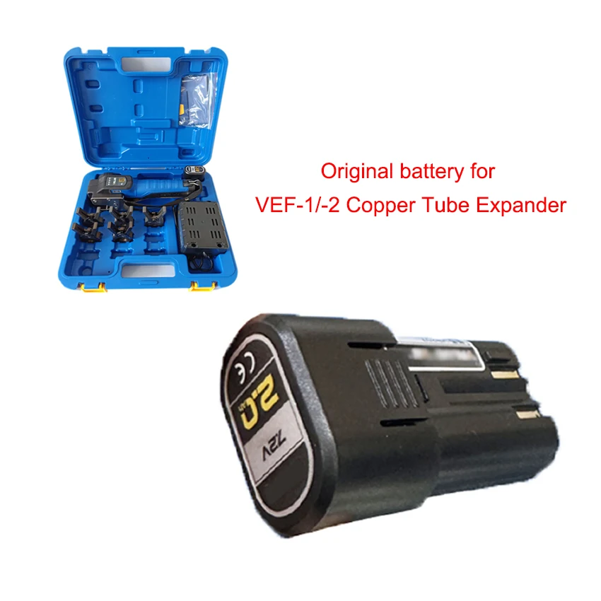 

Original Lithium Battery For VEF-1/-2 Copper Tube Expander Bell Mouth Expander Air Conditioner DC7.2V 2.0AH Battery