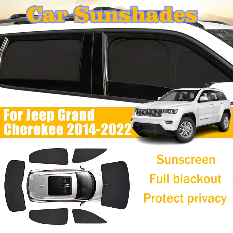 

Складные солнцезащитные шторки для окон автомобиля с защитой от ультрафиолета для Jeep Grand Cherokee WK2 2014-2022 2015 2016 2017, аксессуары для защиты от солнца