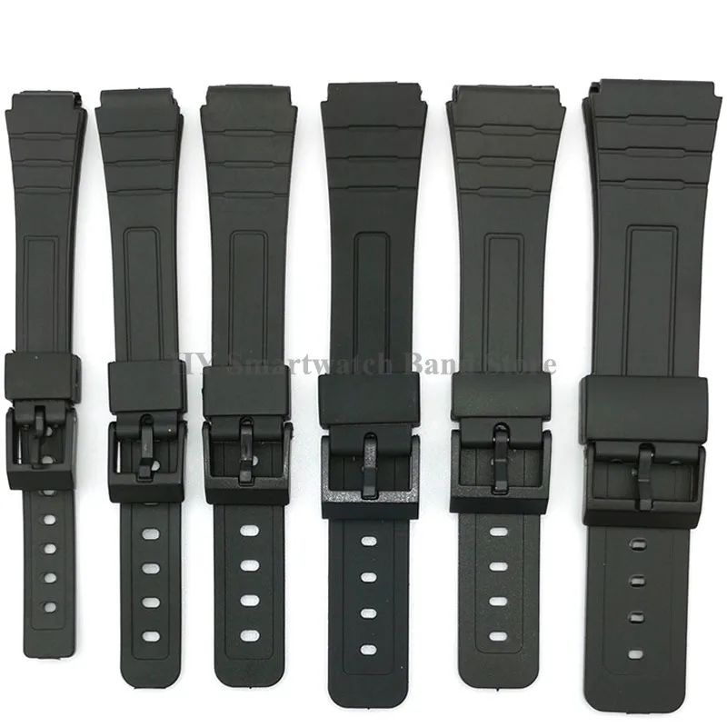 Silicone Watch Strap for Casio Strap F91W F84 F105 A158/168 AE1200/1300 Diving Rubber Watch Band 12/14/16/18/20/22mm Bracelet