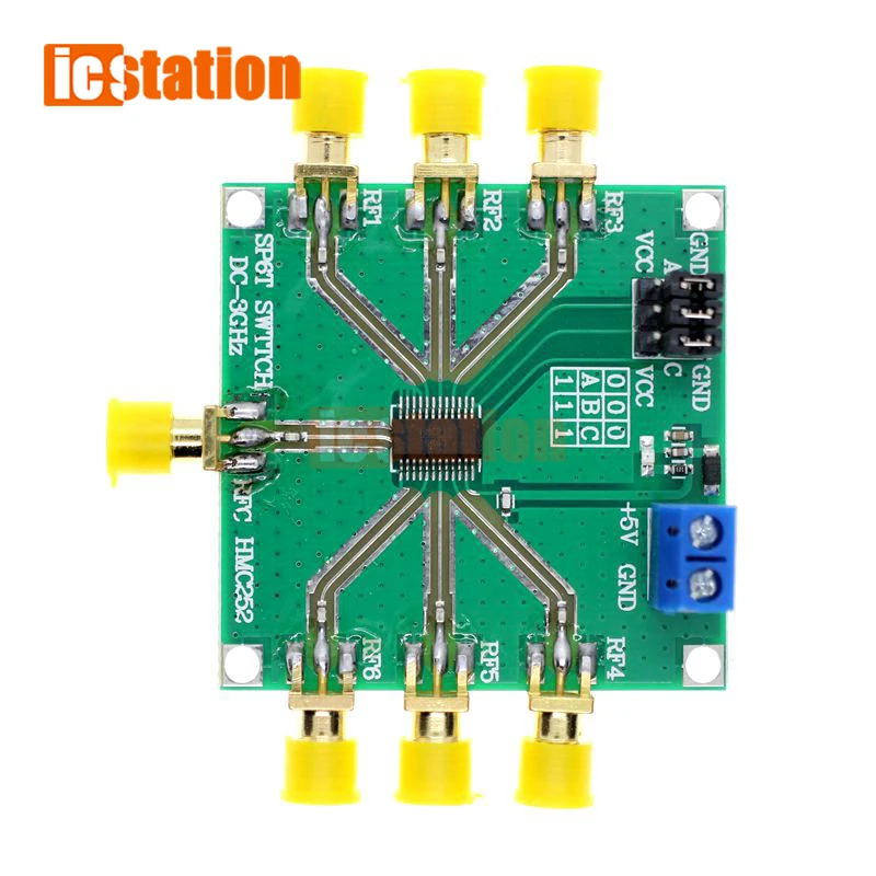 HMC252 DC-3GHz RF غير عاكس SP6T التبديل RF التبديل 3 فولت-5 فولت ل CATV / DBS MMDS