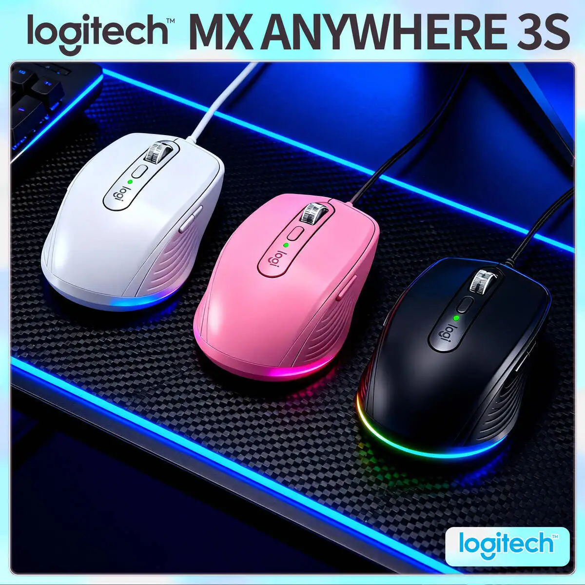 

Logitech MX Anywhere 3S High Performance Wireless Mouse Bluetooth Silent Clicks for Office Home