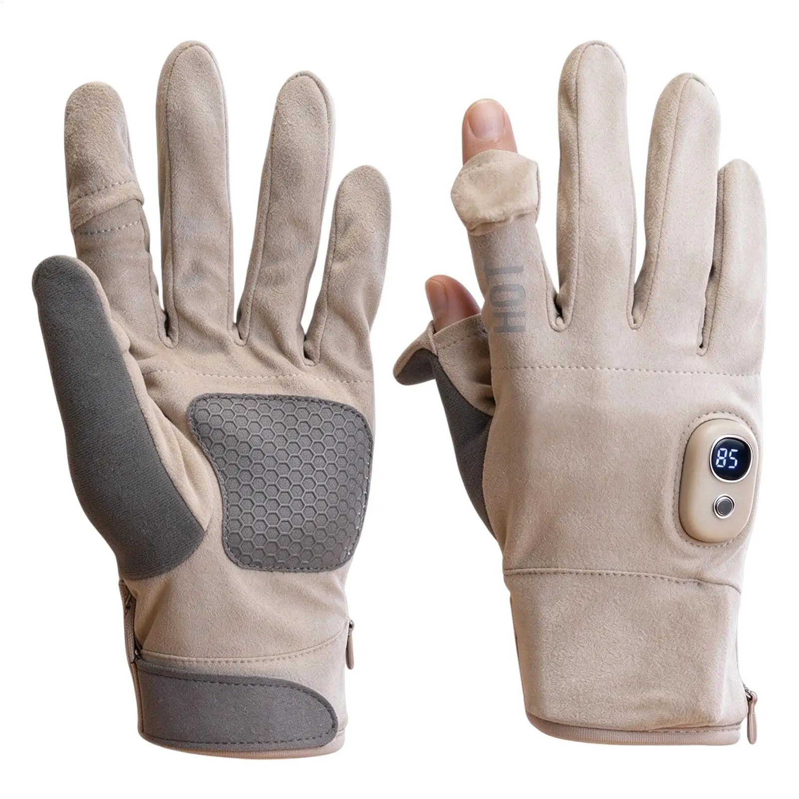 Electric Heated Gloves 5-Level Adjustable Temperature Rechargeable Winter Motorcycle Gloves For Women Men Outdoor Work Hiking