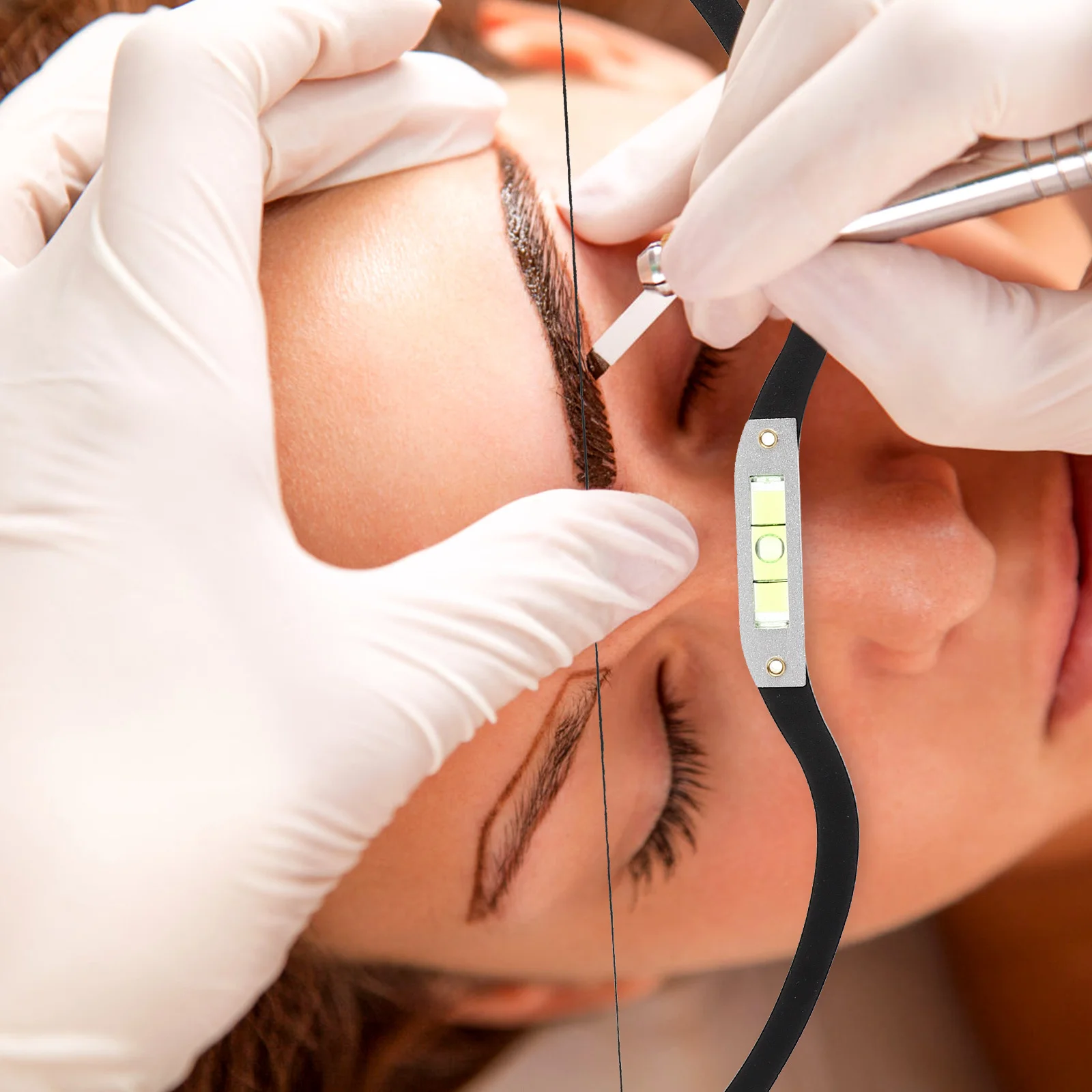 

1Set Eyebrow Ruler Bow Shaped Mapping Tool Adjustable Measuring Tool for Symmetrical Eyebrow Drawing Tattoo Threading