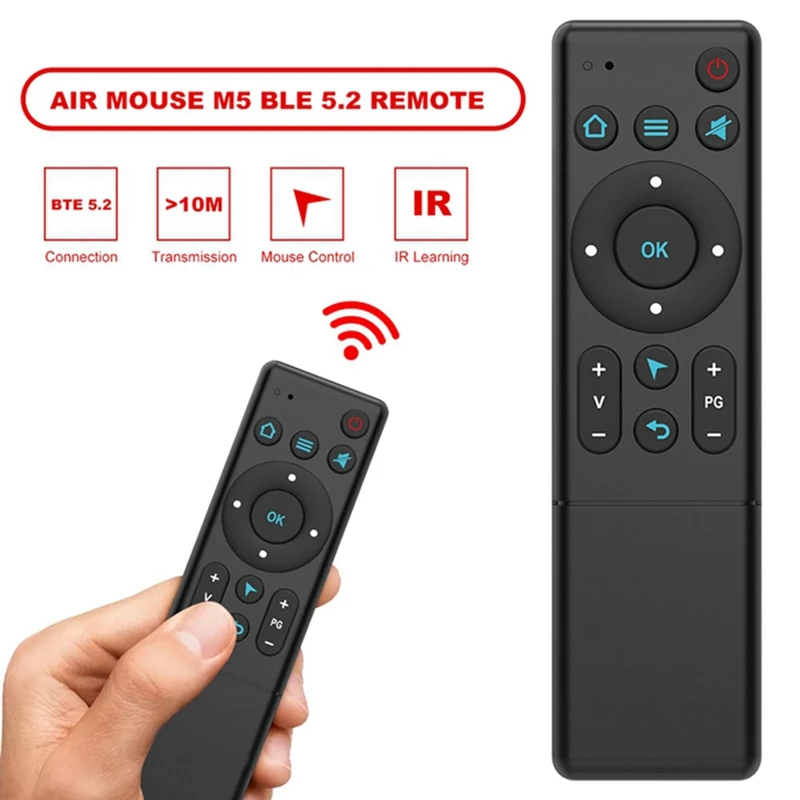 M5 Bluetooth 5.2 Remote Control Air Mouse Wireless Infrared Remote Control For TV Box Projector And PC Smart Home