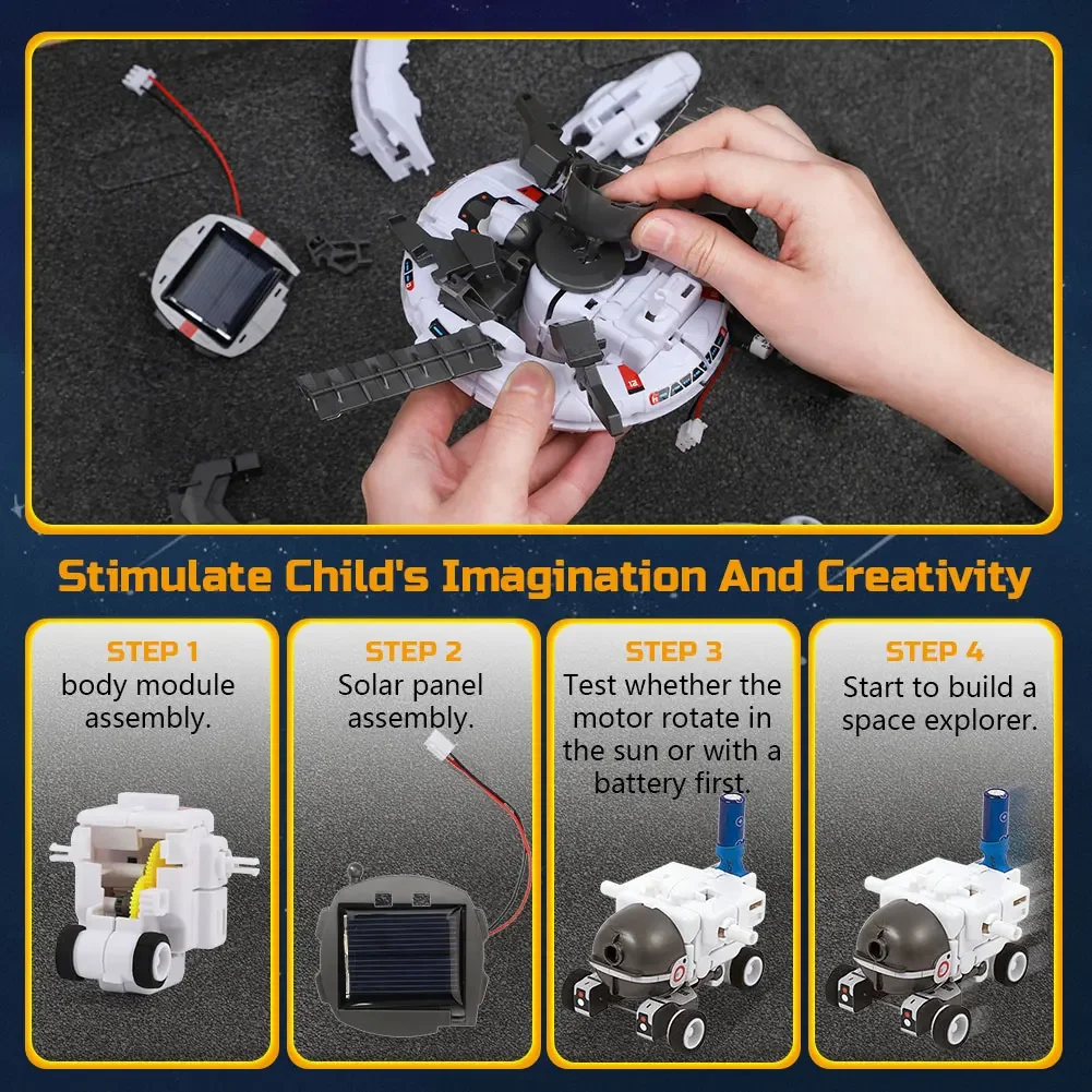 DIY Solar Robot Toy, Science Experiment, Building Powered, Learning Tool, Robots Educacionais, Gadgets Tecnológicos, Presentes, 12 em 1