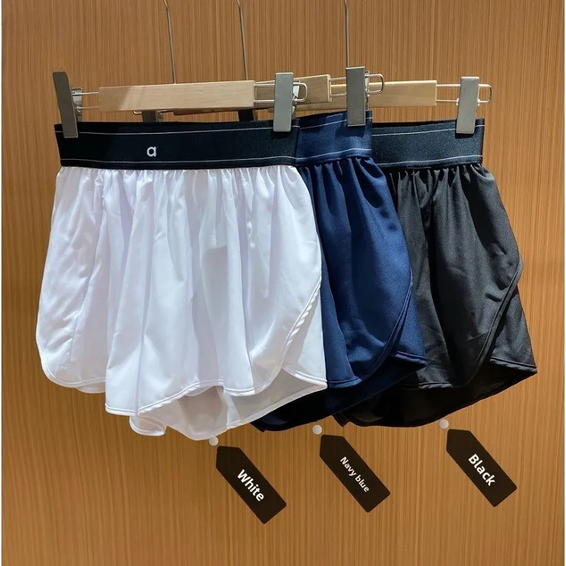 

Thin section sports quick-drying yoga shorts summer women's fitness training running badminton high-waisted half trousers skirt